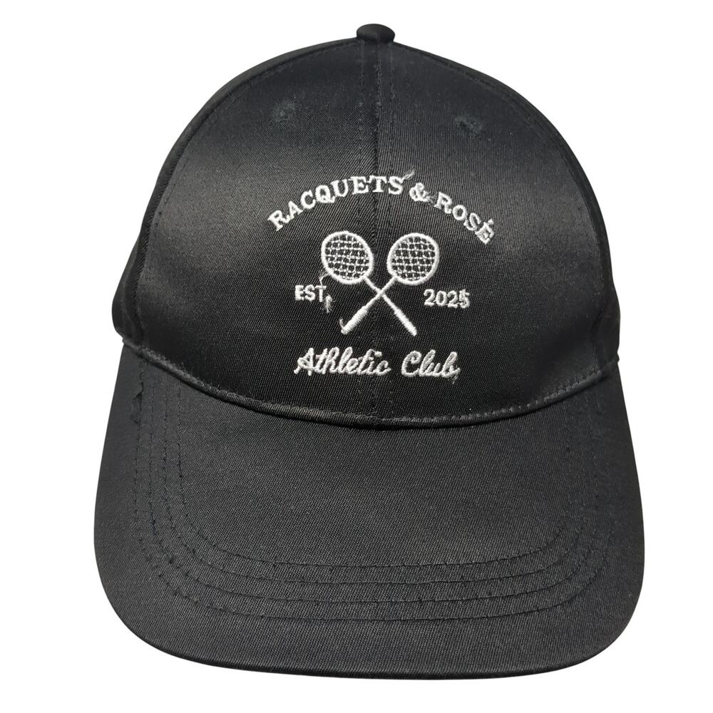 Racquets & Rose Athletic Club Est. 2025 Strapback Baseball Cap Black OS Gertex